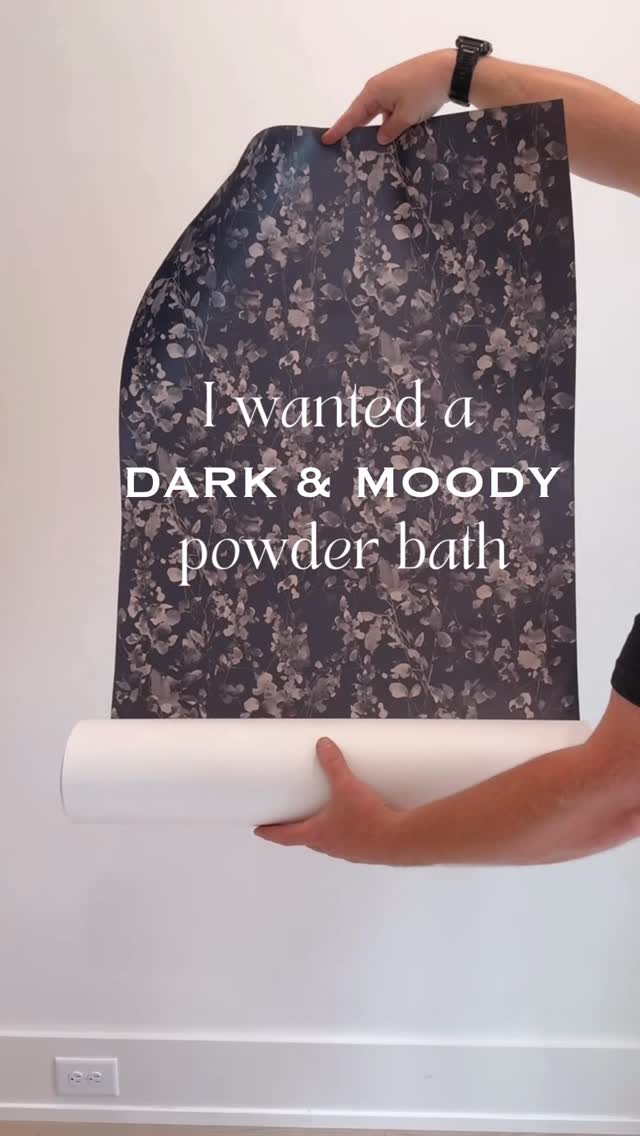 Instagram post by @nikkiburdine for lovevsdesign. Caption reads: POWDER BATH is done and I’m in love!! I customized....