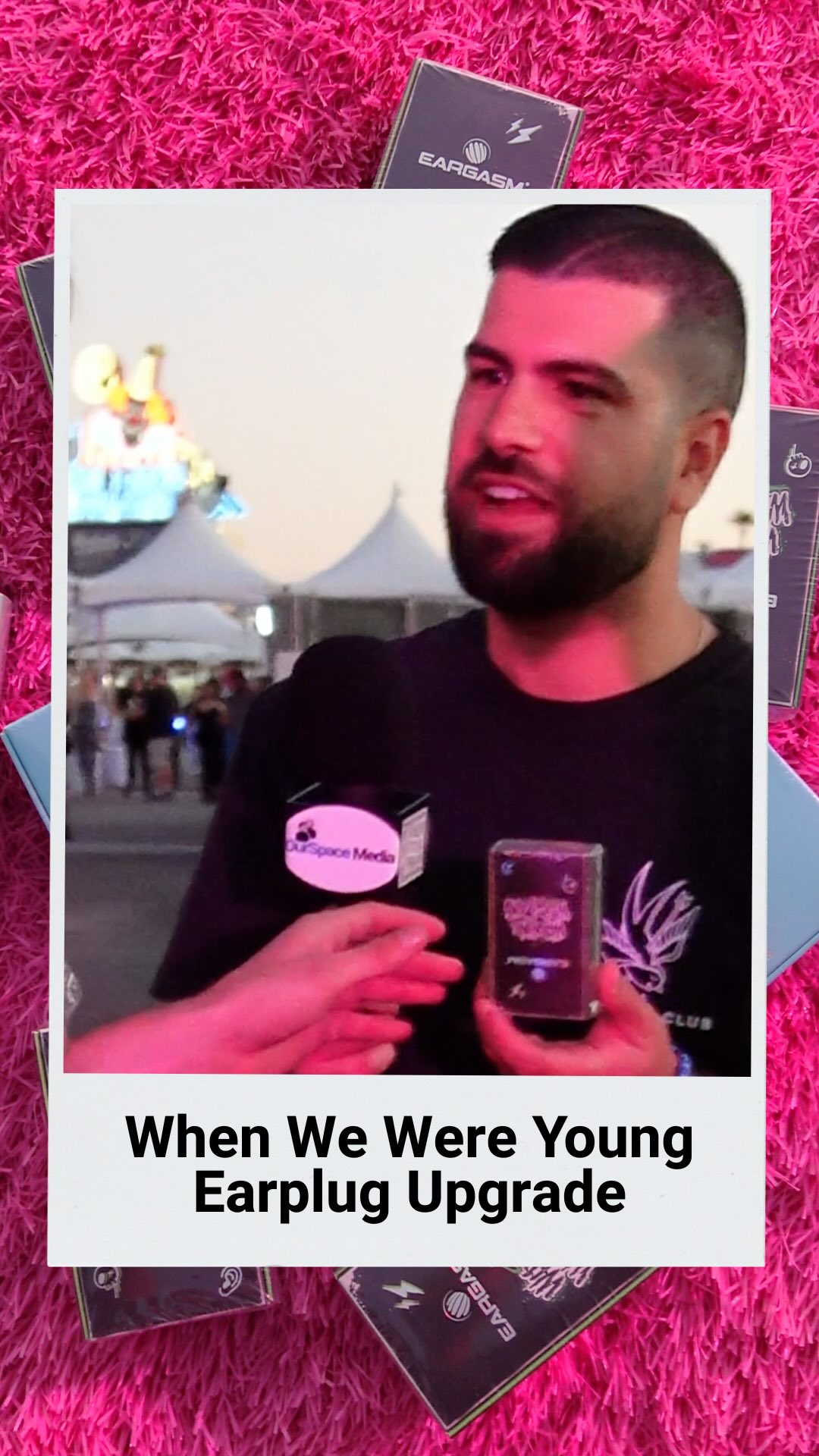 Instagram post by @mattvettese for Eargasm. Caption reads: [...] out with that by upgrading them to @eargasm....