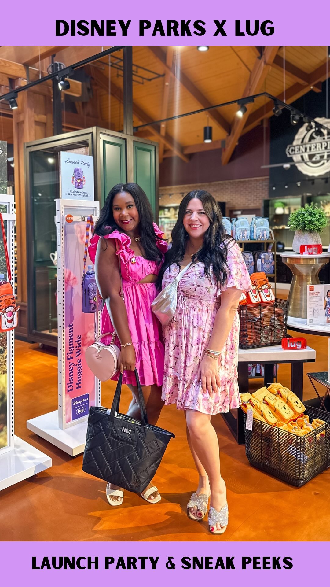 Instagram post by @itsabbysworldafterall for Lug. Caption reads: The Disney Parks x Lug Huggie Wide is here & it’s....