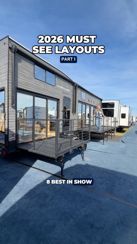 Instagram post by @trishsuhr for Camping World. Caption reads: best of florida rv supershow.