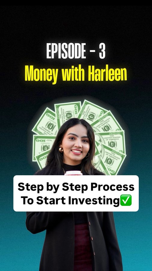 Instagram post by @harleen.bediii for Webull. Caption reads: [...] you through how to start investing with....