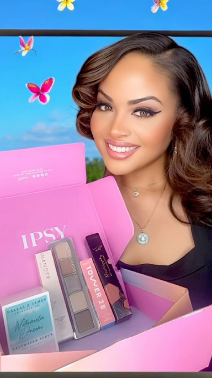 Instagram post by @pinkazucar for Wander Beauty. Caption reads: Let’s unbox the April @boxycharm box!! 
The theme....