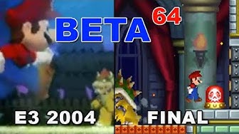 YouTube post by @Beta64 for Dailymotion. Caption reads: Beta64 - New Super Mario Bros..