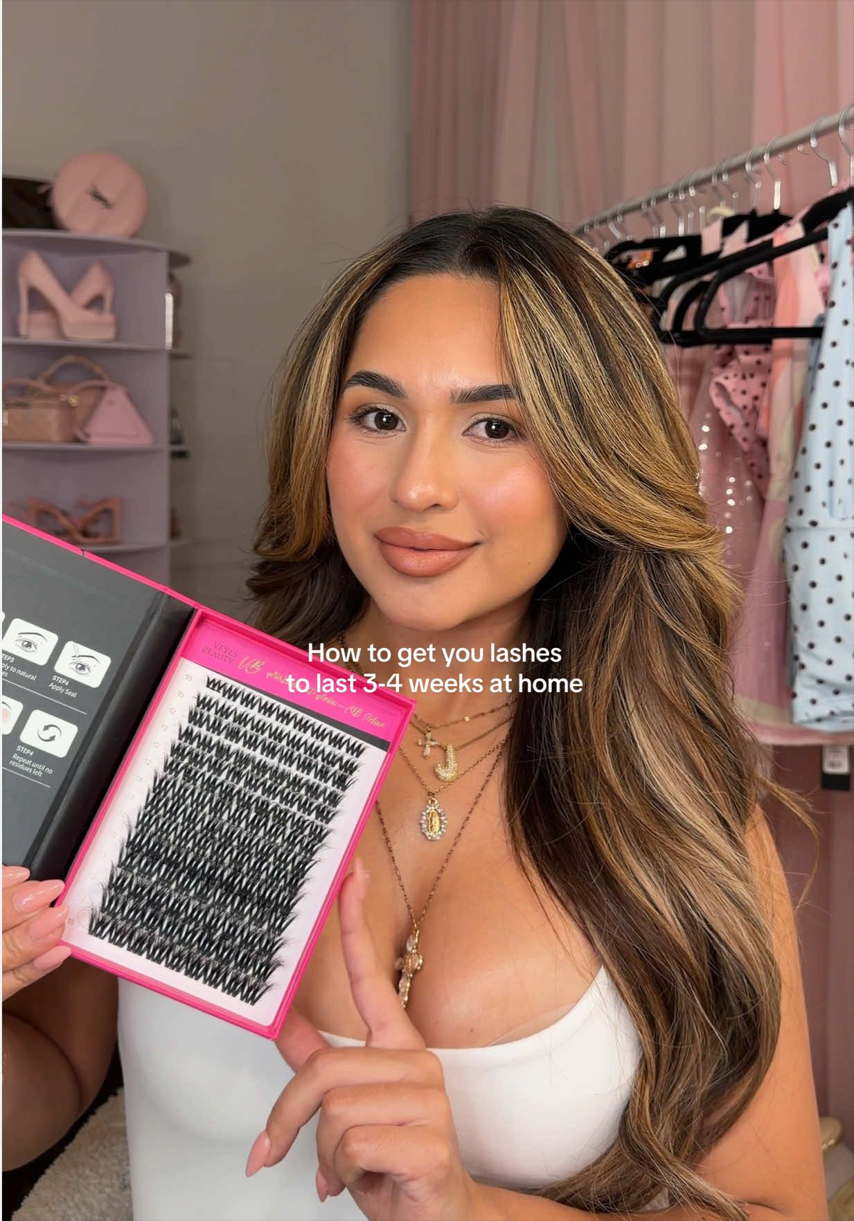 TikTok post by @realbadjaz for VeyesBeauty. Caption reads: [...] to last you 3 to 4 weeks at home with....