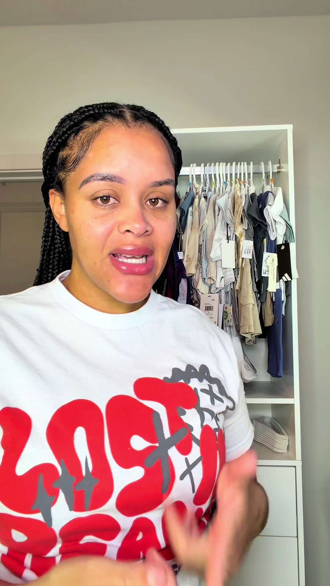 TikTok post by @_jhanell_ for VOWNER. Caption reads: I just love this so much 🥹🥰 @VOWNER #closettour....