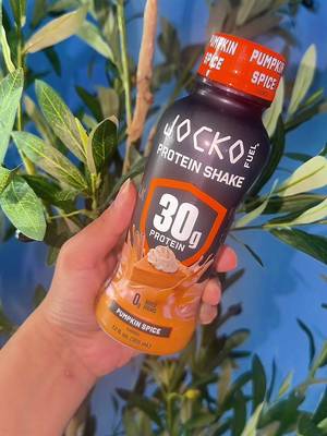 TikTok post by @samyabaniya for JOCKO FUEL. Caption reads: @JOCKO FUEL JOCKO FUEL Pumpkin Spice High Protein....