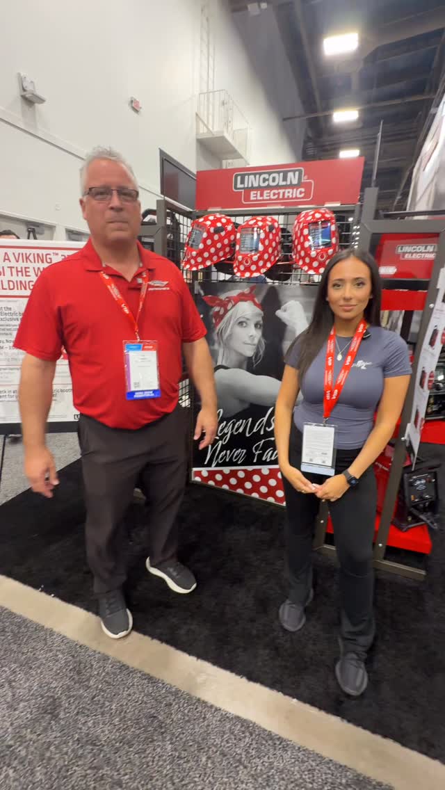 Instagram post by @moniqueambruosi for Lincoln Electric. Caption reads: Visit Lincoln Electric Booth 23411 at the SEMA....