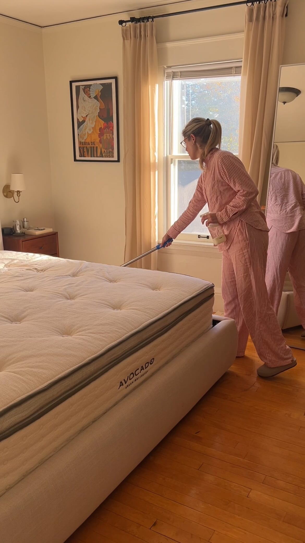 Instagram post by @geeviesplace for Avocado Green Mattress. Caption reads: Only the best for my babies 🐾🌿 #ad with....