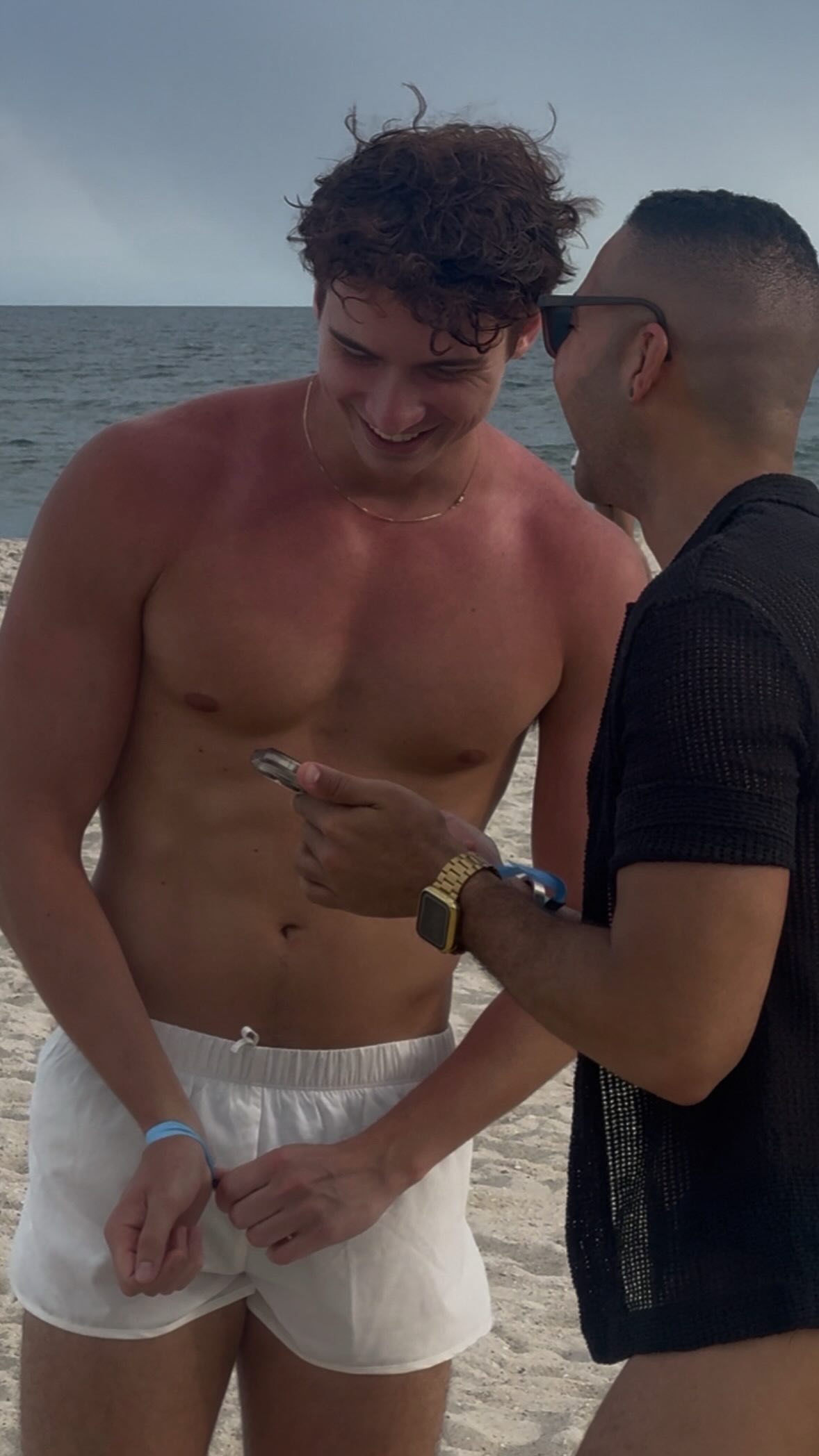 Instagram post by @martinxsoto for Ouidad. Caption reads: Post-beach day frizz control routine with @ouidad....