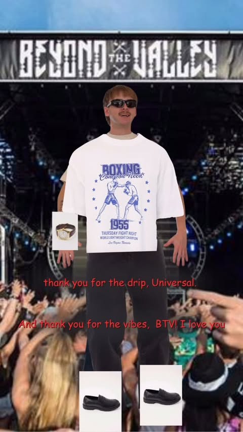 Instagram post by @blakepavey for Universal Store. Caption reads: Here are some photos of me in my @universalstore....