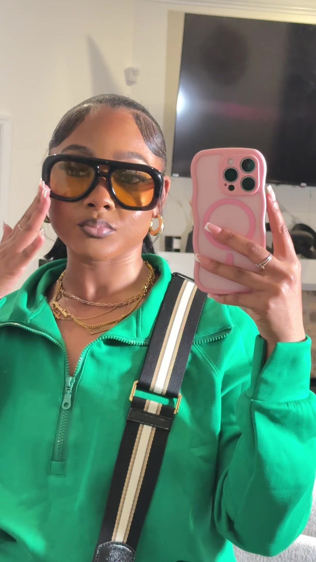 TikTok post by @alycia.g3 for DEZI. Caption reads: @DEZI EYEWEAR #creatorsearchinsights [...].