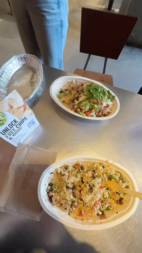 Instagram post by @graceslifediary for Chipotle. Caption reads: [...] my whole building down from cooking 😭....