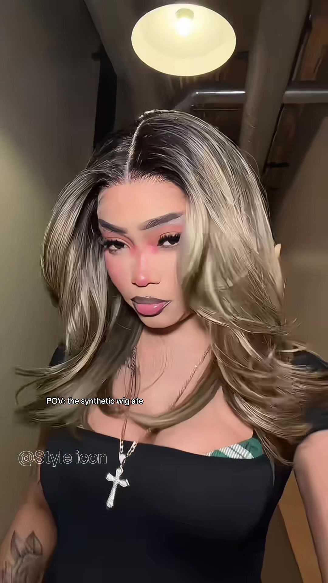TikTok post by @yaatiff for Style Icon Hair. Caption reads: @Style Icon Hair @Style Icon Glow this wig gave....