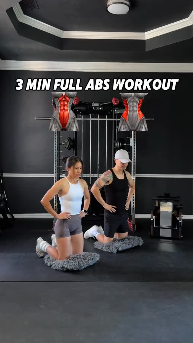 Instagram post by @arielyu.fit for WalkingPad. Caption reads: 3-Minute Abs Workout at Home - Follow Along!

Get....