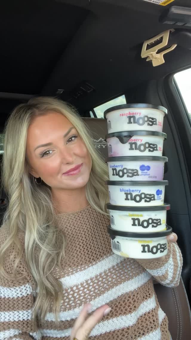 Instagram post by @camenyoungblood for Noosa Yoghurt. Caption reads: Sharing a delicious mid-day snack for at home or....