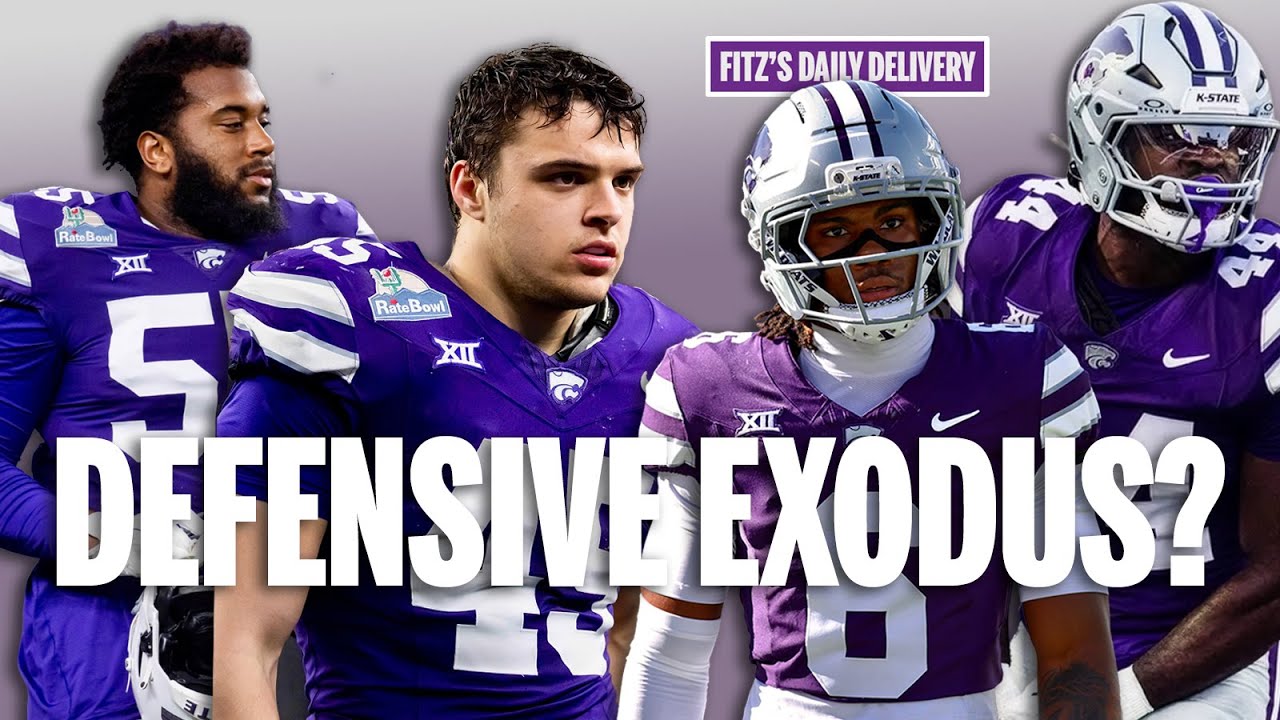 YouTube post by @GoPowercat for Coldest. Caption reads: Kansas State's growing defensive portal entries |....