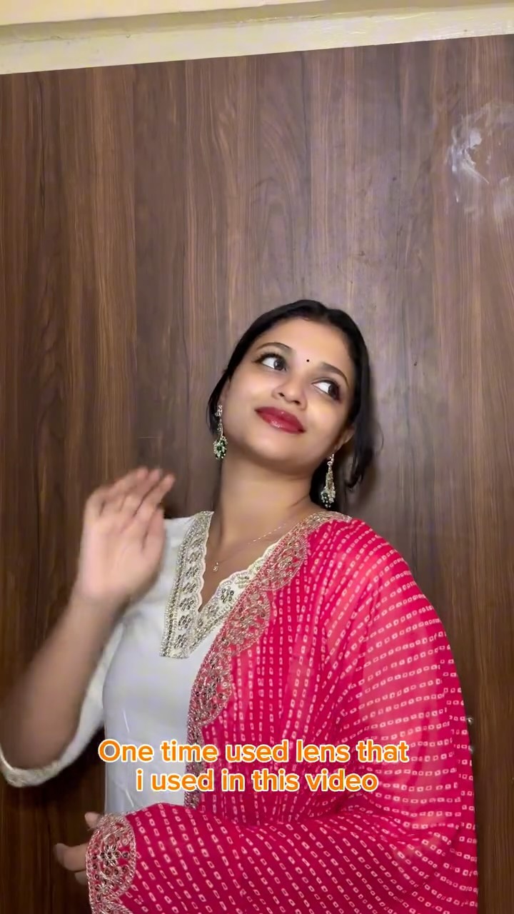 Instagram post by @lekshmimadhukumar_ for Aqualens. Caption reads: From bare face to Diwali slay ✨ Lenses in, glam....