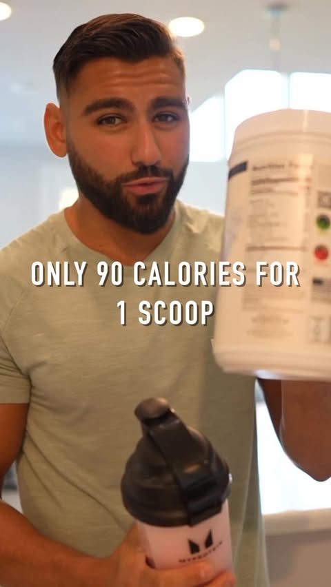 Instagram post by @aseelsoueid for Myprotein. Caption reads: [...] seen protein powder like this 🤯 The....
