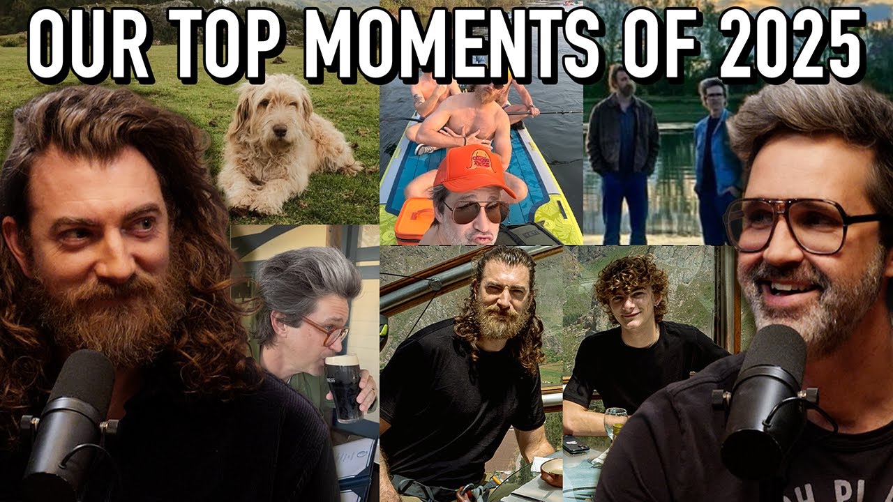 YouTube post by @earbiscuits for Mythical. Caption reads: Our Top Moments of 2025 | Ear Biscuits.