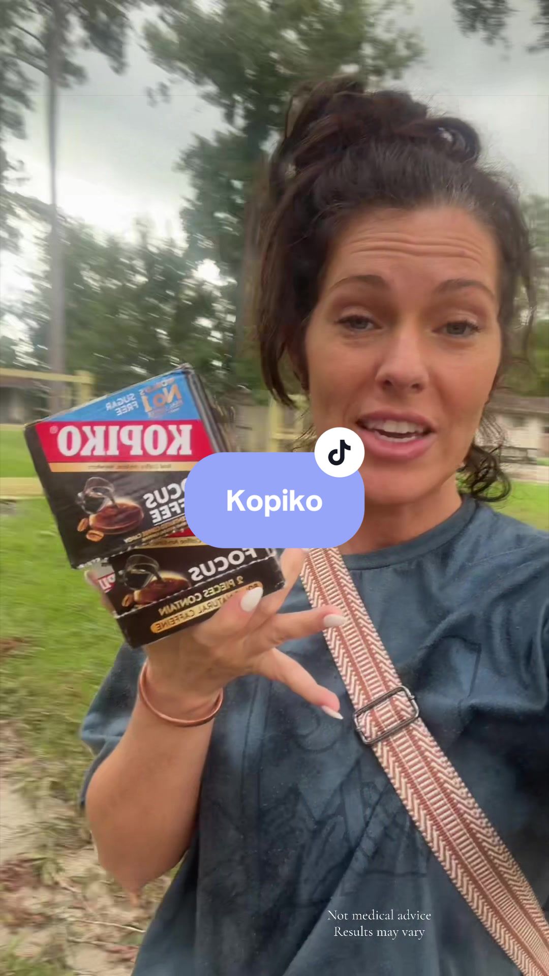 TikTok post by @kayetheldickerson for Kopiko USA. Caption reads: I was made for infomercials in the early 2000s. I....