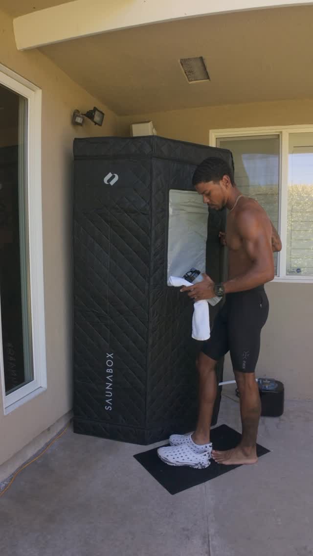 Instagram post by @timscott3 for SAUNABOX. Caption reads: [...] you want to try it out for yourself |....
