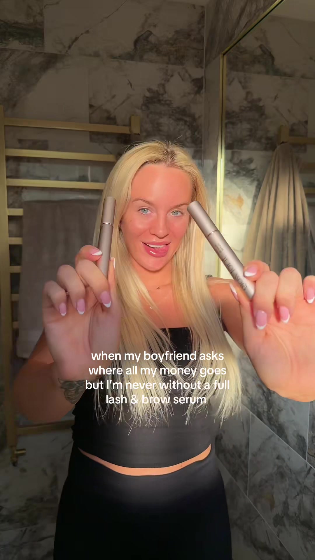 TikTok post by an influencer for Glow For It. Caption reads: duhhh💁🏼‍♀️💁🏼‍♀️ @GLOW FOR IT #glowforit....