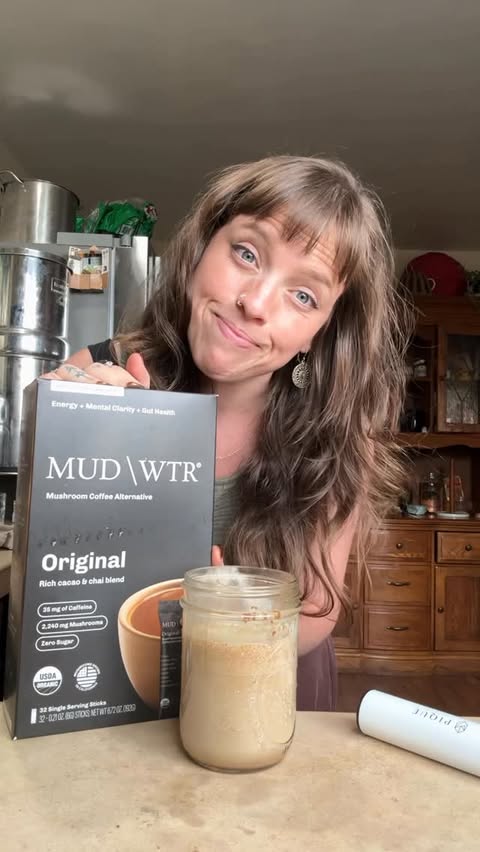 Instagram post by @ebbymoyer for MUD/WTR. Caption reads: [...] SE Costco launch super successful....