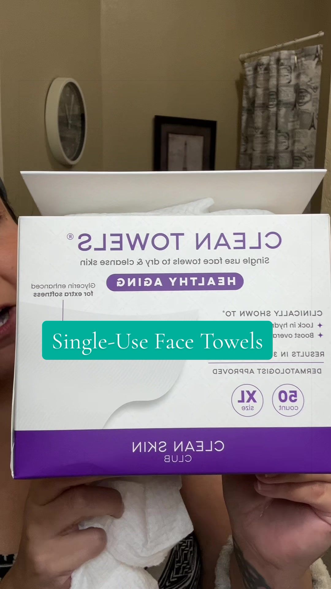 TikTok post by @memrymakeuptherapy for Clean Skin Club. Caption reads: [...] your routine fresh and clean. @Clean Skin....