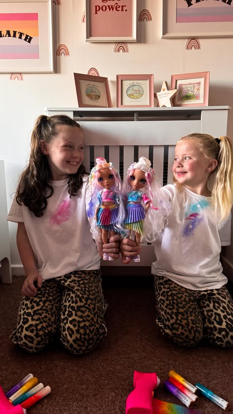 Instagram post by @the_manc_family for Rainbow High. Caption reads: [...] & Create Fashion Dolls from....