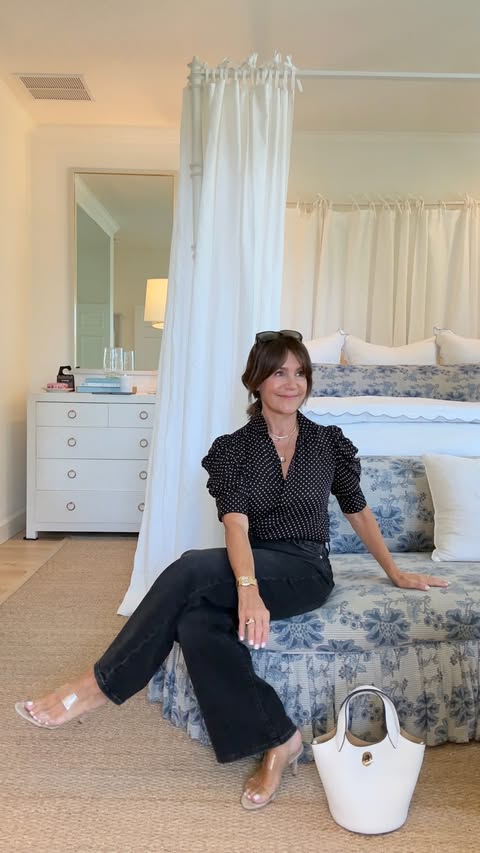 Instagram post by @susie.wright for Saks Fifth Avenue. Caption reads: Wardrobe staples worth buying in every color!! 🤍....