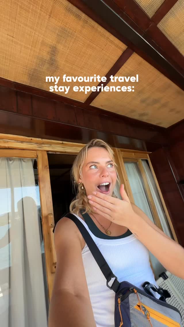 Instagram post by @itsshaylajay for Contiki. Caption reads: 3 of my favourite stay experiences i’ve had while....