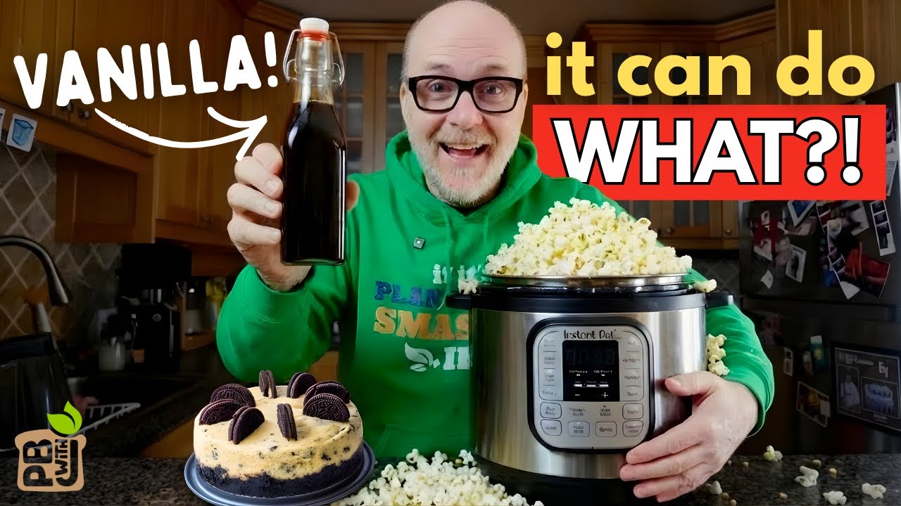YouTube post by @pbwithjeremy for Milky Plant. Caption reads: 5 Unexpected Instant Pot Uses You NEED to Try.