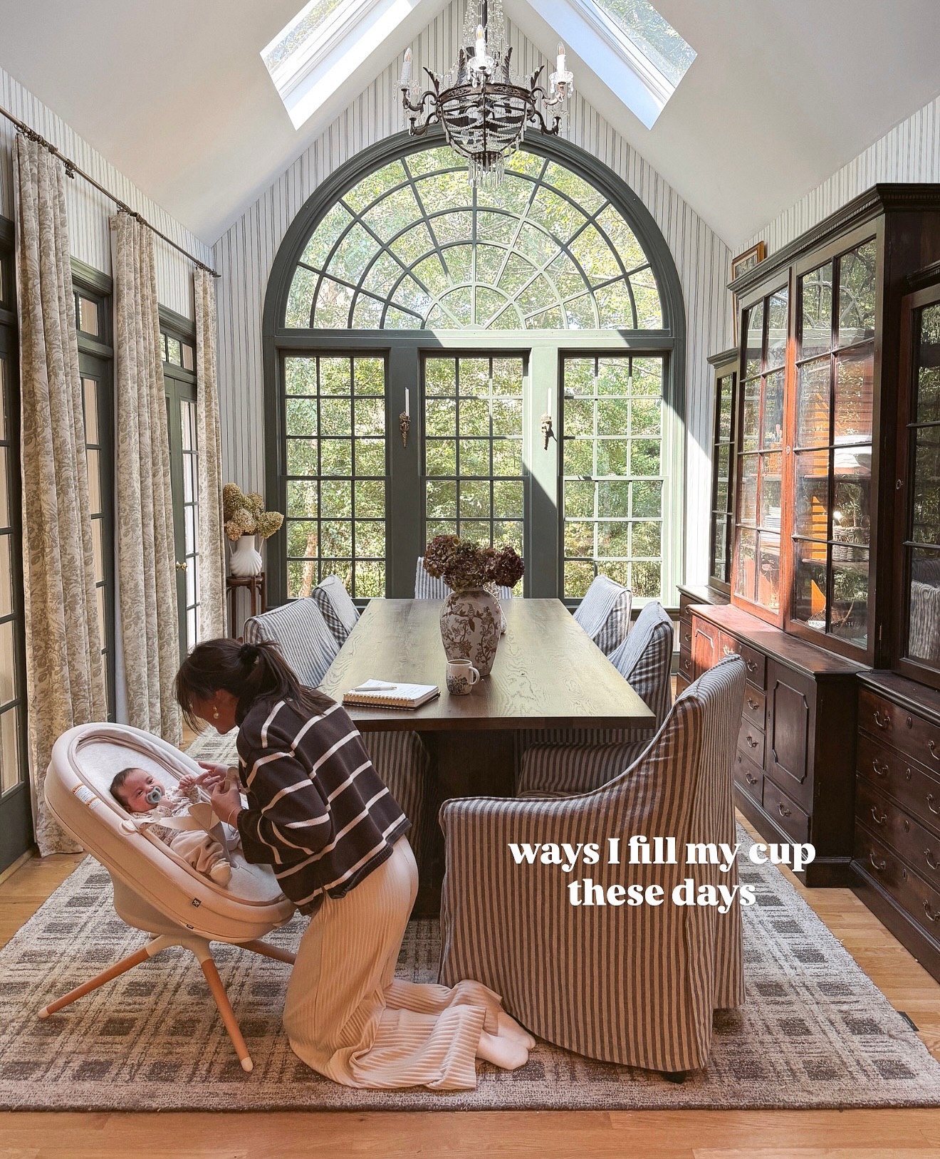 Instagram post by @prettyinthepines for Elvie. Caption reads: Ways I’m filling up my cup lately… one of the best....