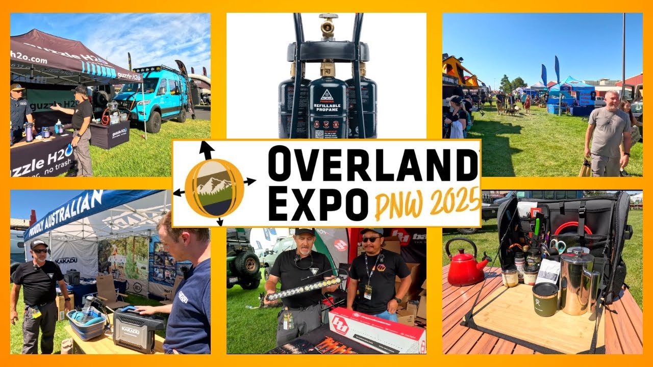 YouTube post by @svseaglobe for Epidemic Sound. Caption reads: Overland Expo PNW 2025 Top Vendors New Overland....