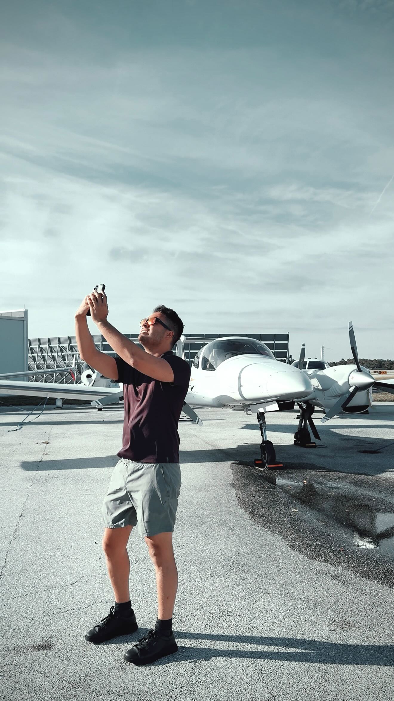 Instagram post by @pilotnics for Holafly. Caption reads: ✈️ Travel light, stay connected. No more SIM swaps....