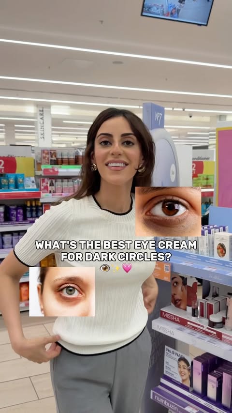 Instagram post by @dr.ree.adel for numbuzin. Caption reads: [...] #koreanskincare #undereyebags....
