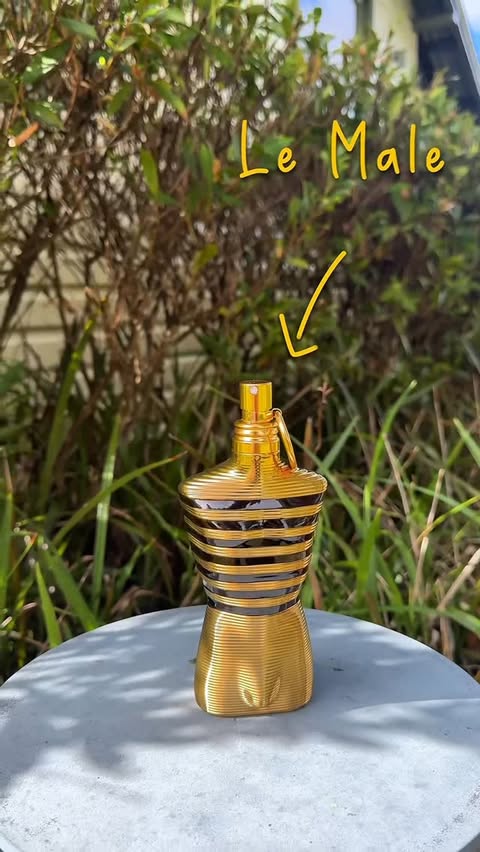 Instagram post by @fbfragrances for Jean Paul Gaultier. Caption reads: [...] #lemaleelixir #cologne #ad @jeanpaulgaultier.