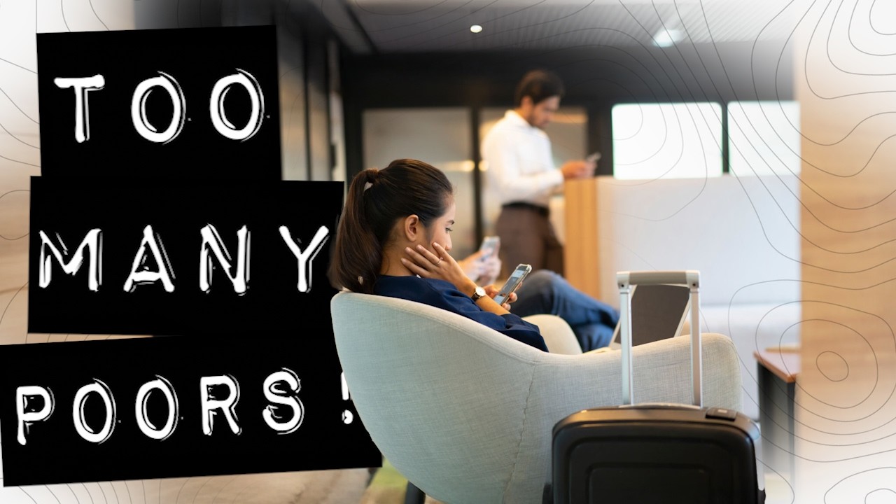 YouTube post by @Micro-Econ-YT for Statista. Caption reads: Airport Lounges Are Everything Wrong With the....