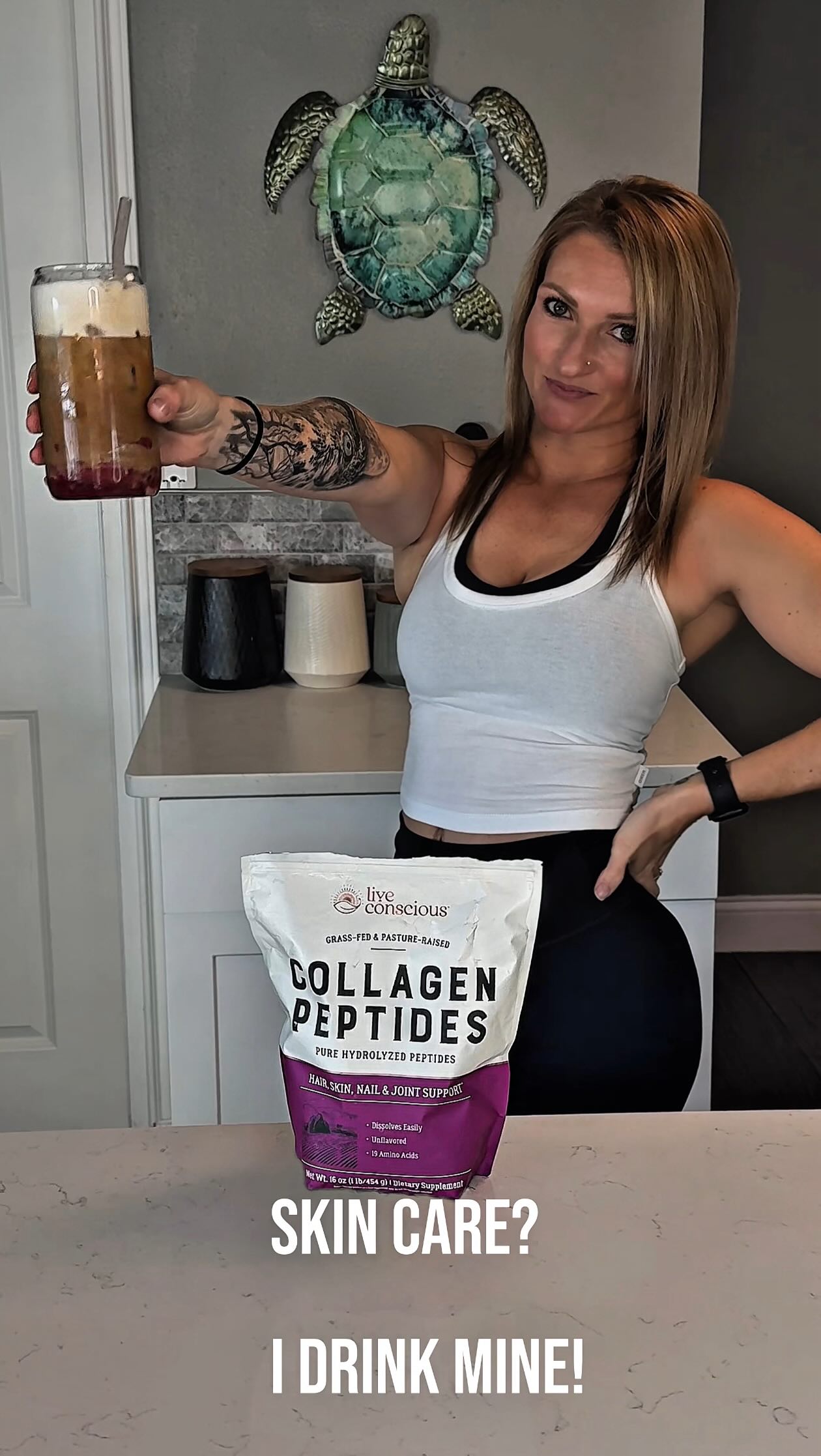 Instagram post by @alissamarie.wellness for Live Conscious. Caption reads: [...] into my coffee!

One scoop of Live Conscious....