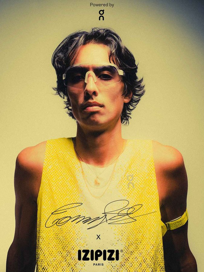 Instagram post by @tommyyros for IZIPIZI. Caption reads: Tommy Ros x @izipizi Paris 💛
•••
Back on social....