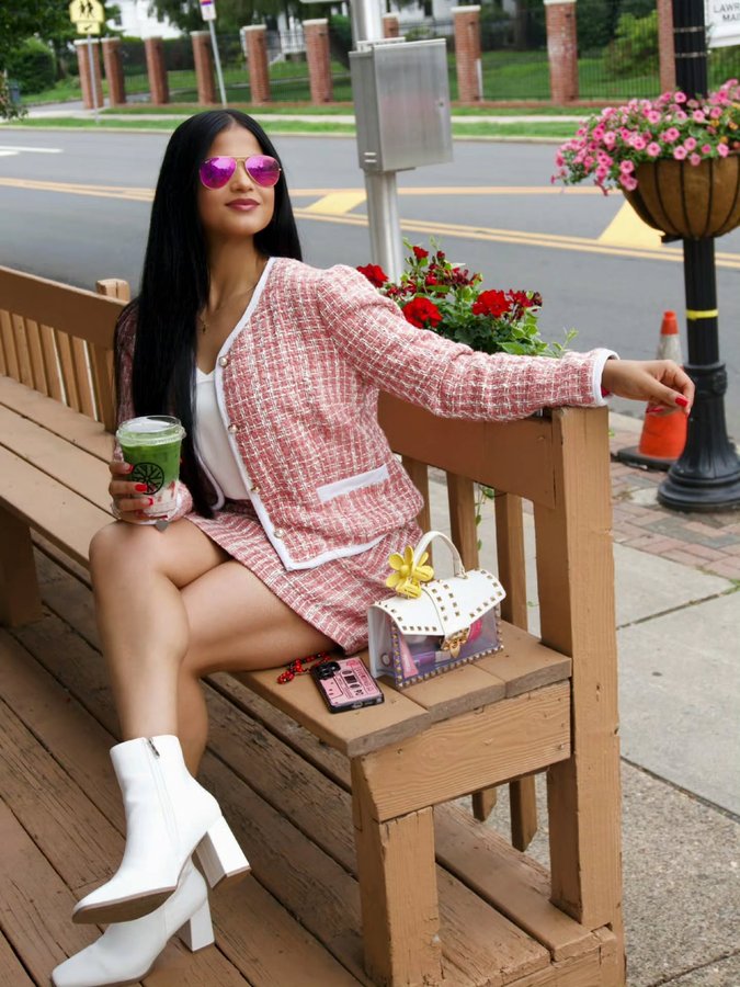 Instagram post by @katherinejmnez_ for Fungies. Caption reads: [...] matcha drink and my daily dose of fungies....