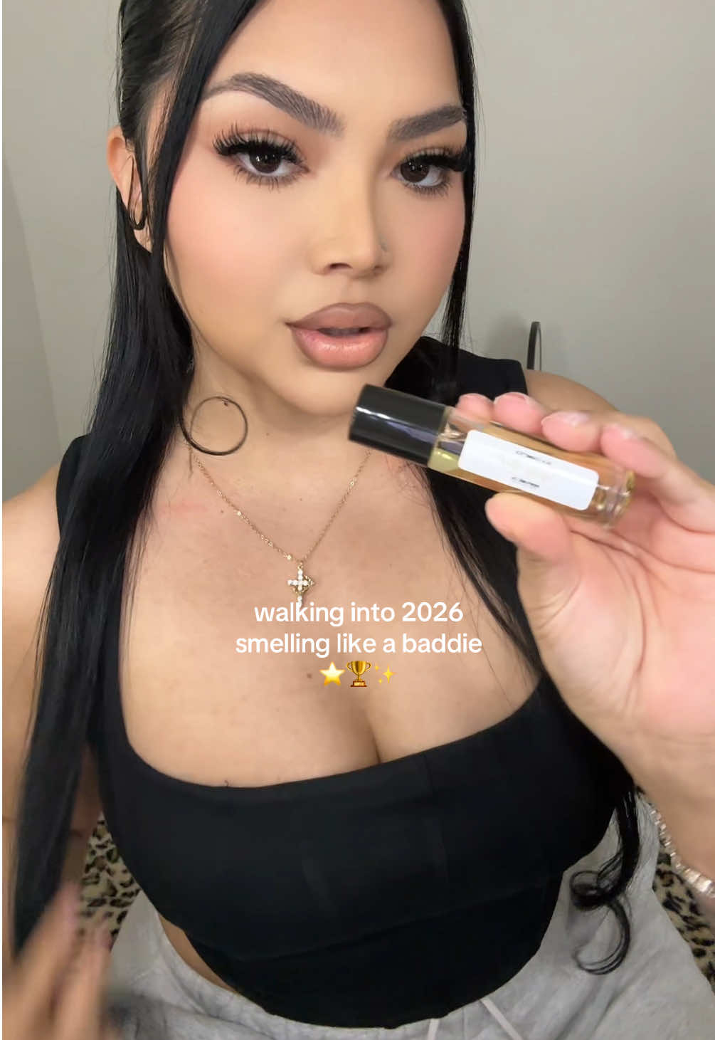 TikTok post by @shesbeenchill for DLA COSMETICS. Caption reads: Trophy Girl for the winnnn ⭐️🏆✨ @DLA COSMETICS....