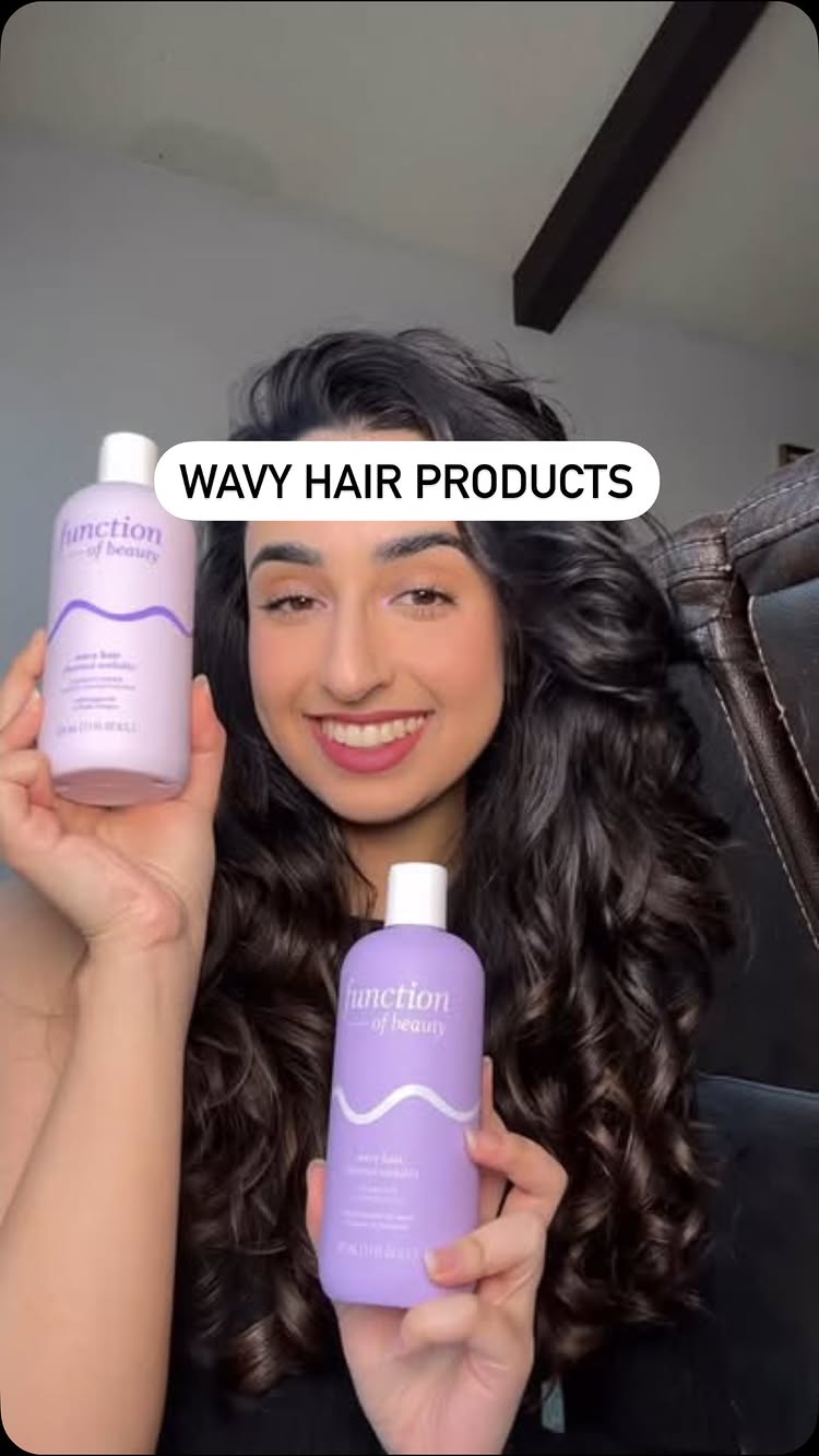 Instagram post by @sumans.waves for functionofbeauty. Caption reads: Using products formulated for my hair type has....