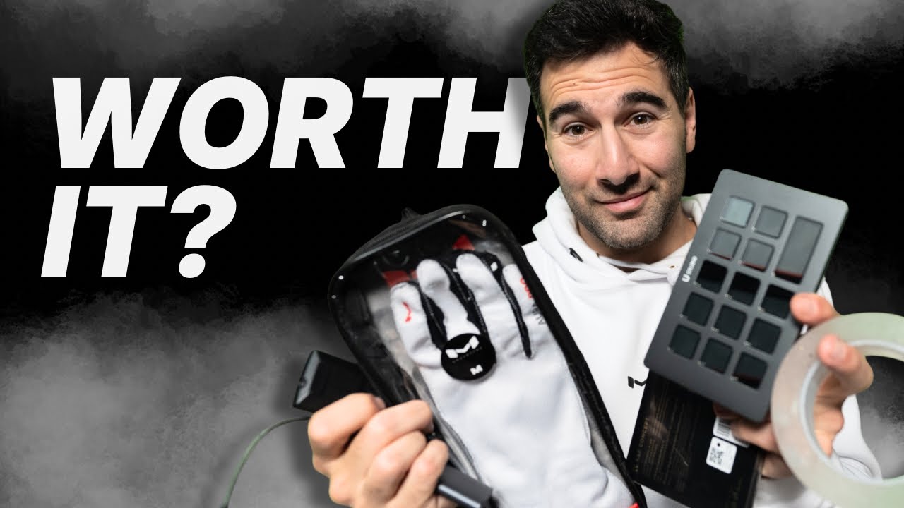 YouTube post by @danielmorad for SIMUCUBE. Caption reads: 5 Sim Racing Accessories Under $80 That Are....
