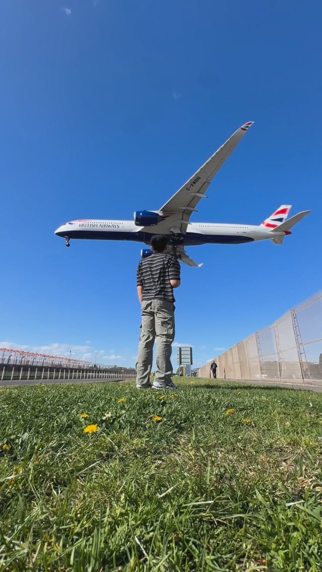 Instagram post by @aeroblinx for British Airways. Caption reads: My favourite aircraft on a @british_airways livery....
