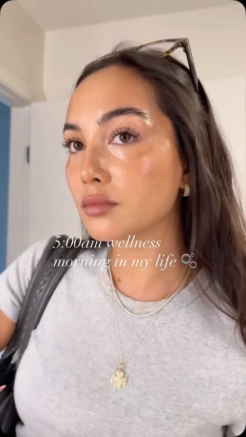 Instagram post by @rileyyrojass for Hum Nutrition. Caption reads: [...] rituals make it better 🧘‍♀️🫧....