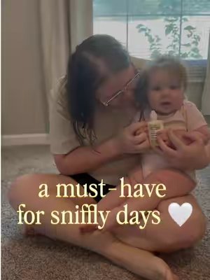 TikTok post by @autumn_stanton for Boogie Wipes. Caption reads: Sniffles with a little one are never fun 🤍....