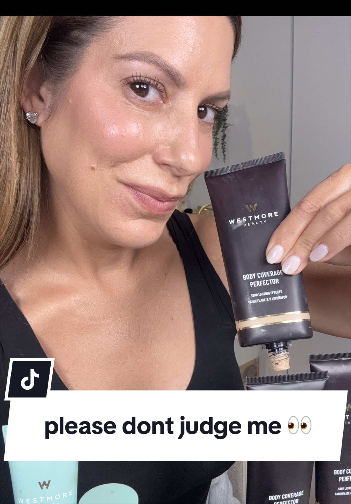 TikTok post by @shopwitheliseivy for Westmore Beauty. Caption reads: [...] (behind the scenes). 👀 @Westmore Beauty....