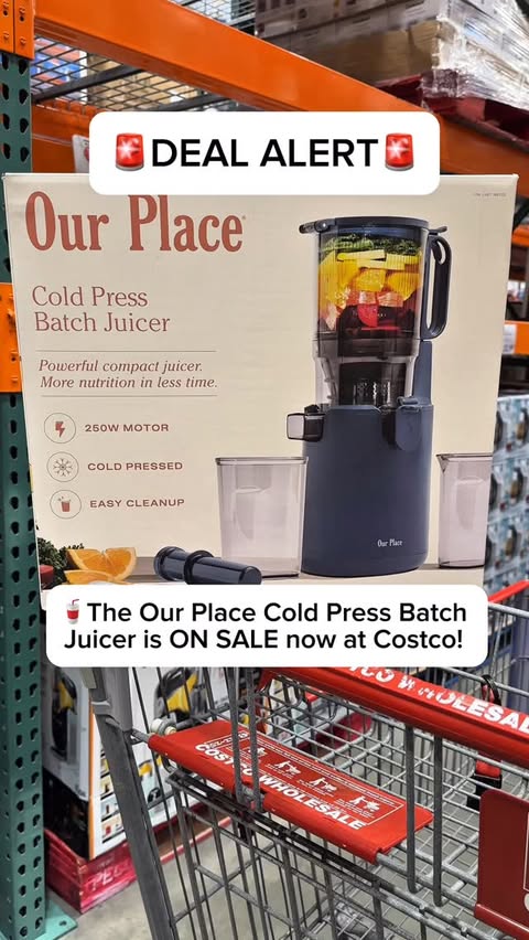 Instagram post by @costcodeals for from Our Place. Caption reads: #OurPlacePartner 🚨DEAL ALERT🚨 �🥤The Our Place....