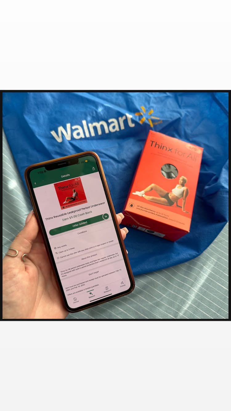 Instagram post by @livingonaloonie for Thinx. Caption reads: #ad | @Thinx period underwear are on rollback....